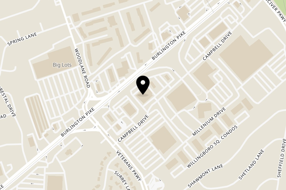 Map showing the location of B-UNOS Willingboro on 4376 US-130 in Willingboro